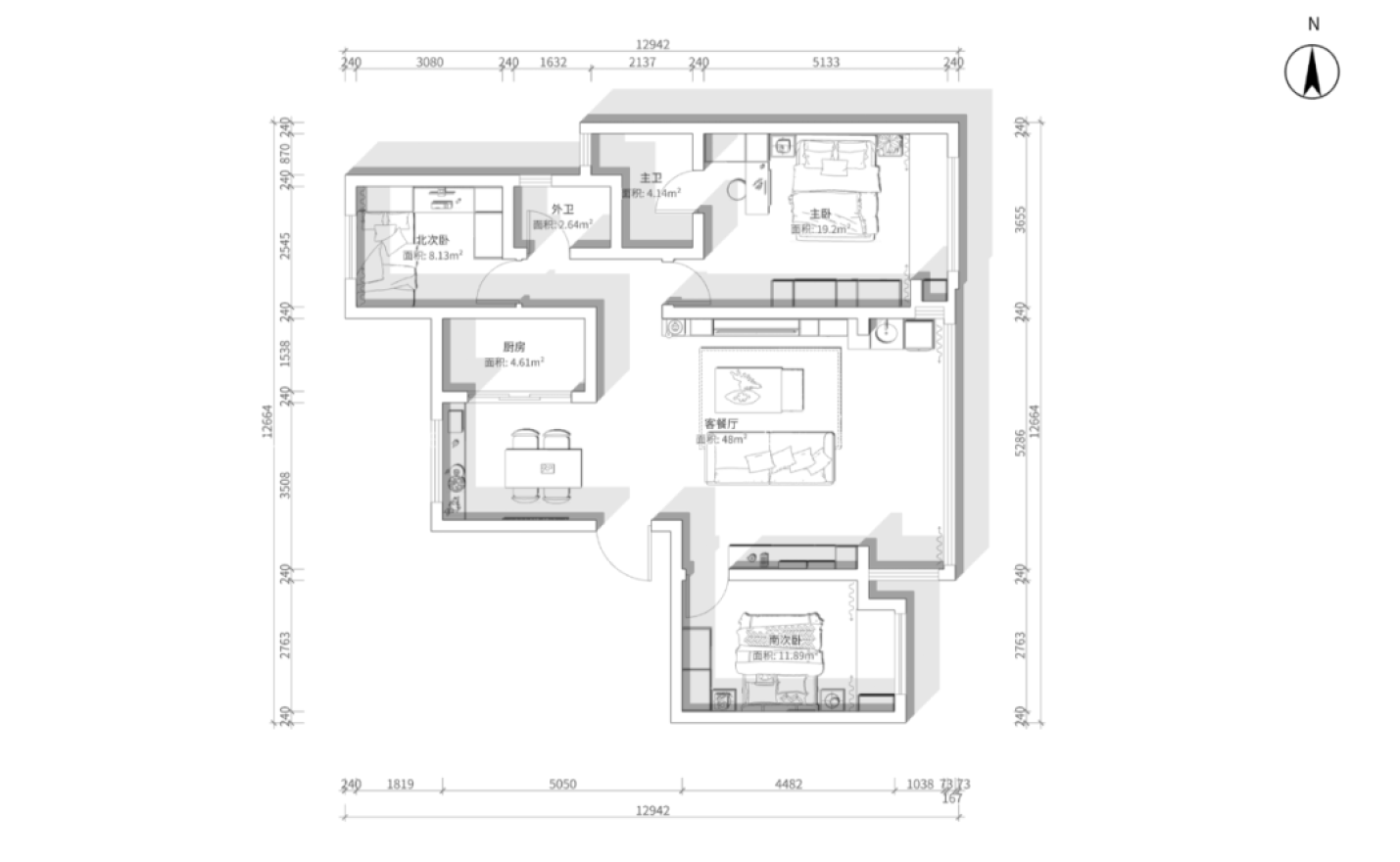 未嘉定制｜134m²星河盛世，设计方案分享