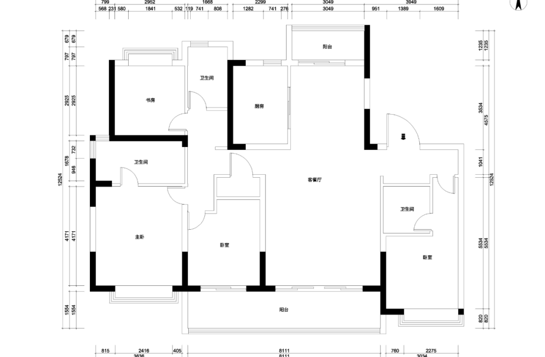 未嘉定制｜175m²太泽之星，设计方案分享(图1)