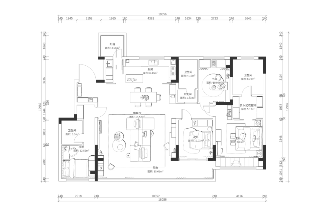 未嘉定制｜191m²和悦塘前，设计方案分享(图1)