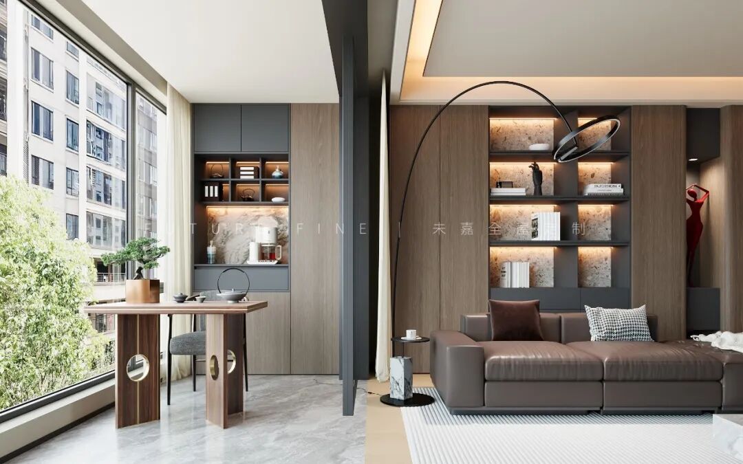 未嘉定制 | 拾月璟庭197m²,意式极简设计方案(图4)