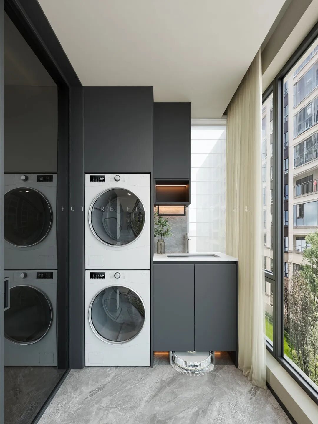 未嘉定制 | 拾月璟庭197m²,意式极简设计方案(图5)