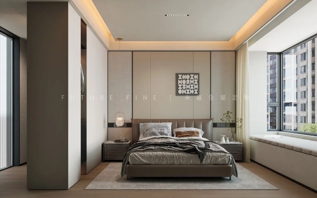 未嘉定制 | 拾月璟庭197m²,意式极简设计方案(图7)