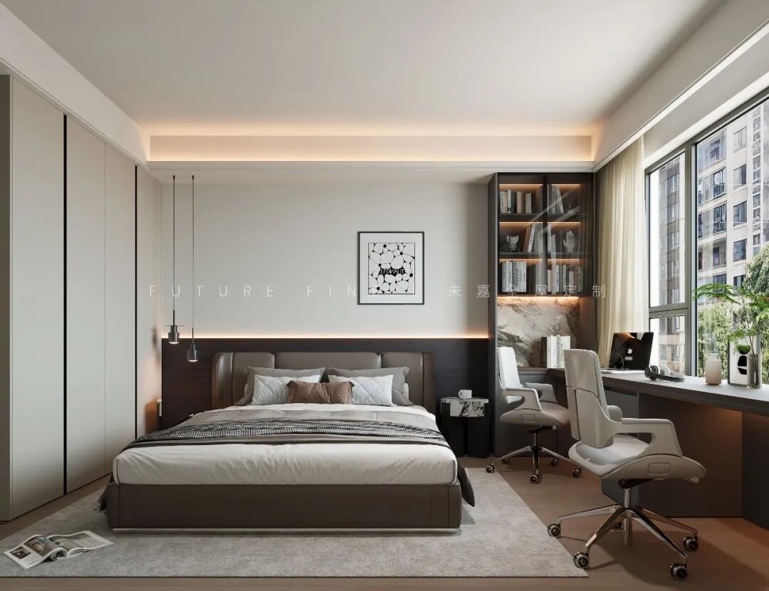 未嘉定制 | 拾月璟庭197m²,意式极简设计方案(图10)